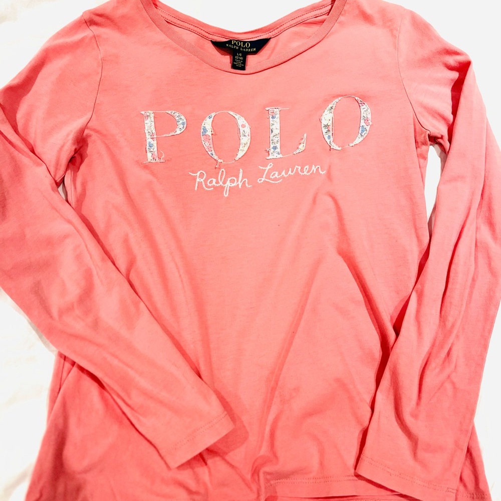 Polo by Ralph Lauren Coral Long Sleeve Tee
